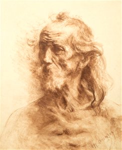 Portrait of a Man by Naum Aronson, chalk on paper