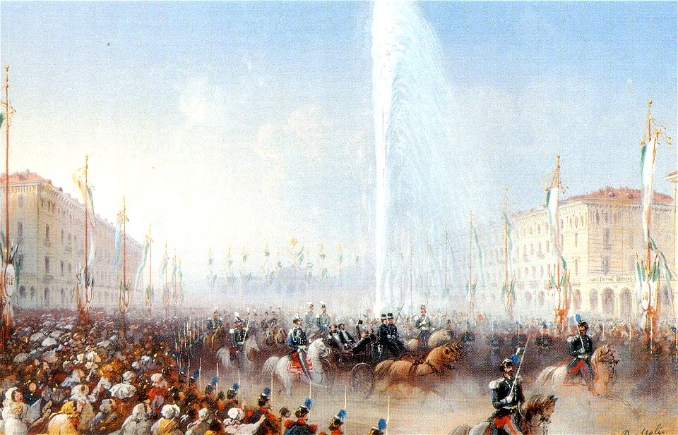 Arrivo a Torino della deputazione Toscana