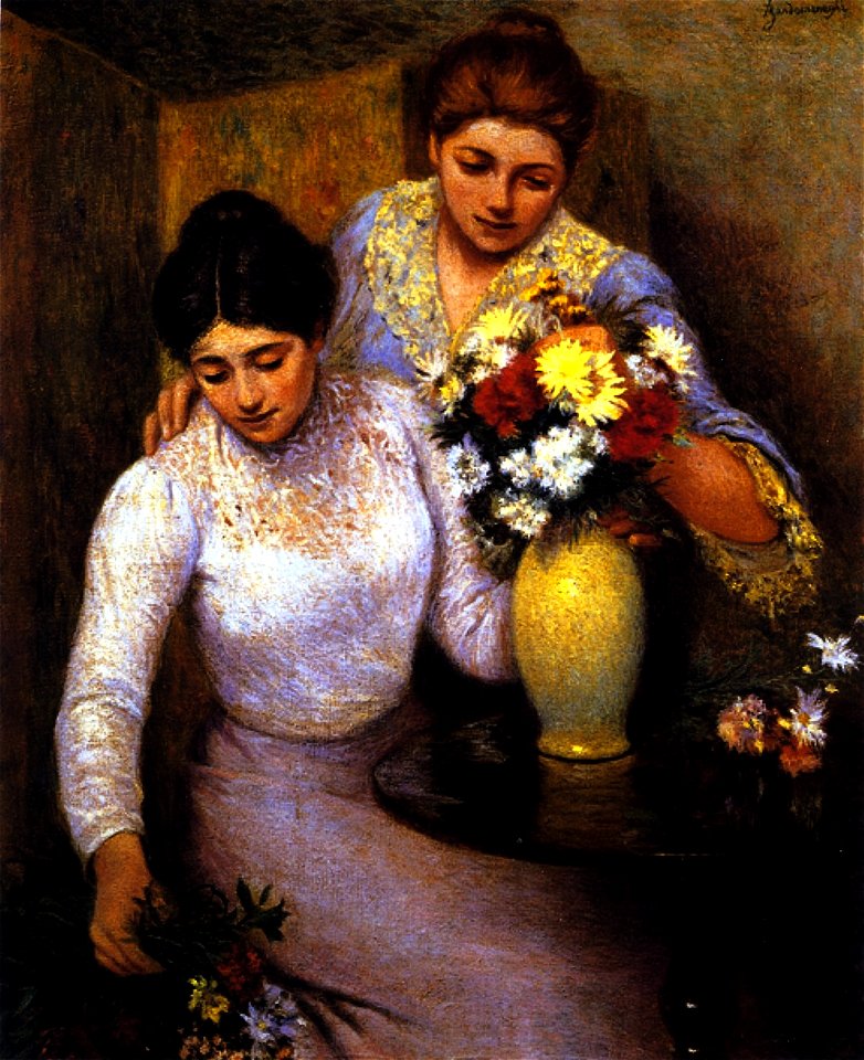 Arranging Flowers Federico Zandomeneghi
