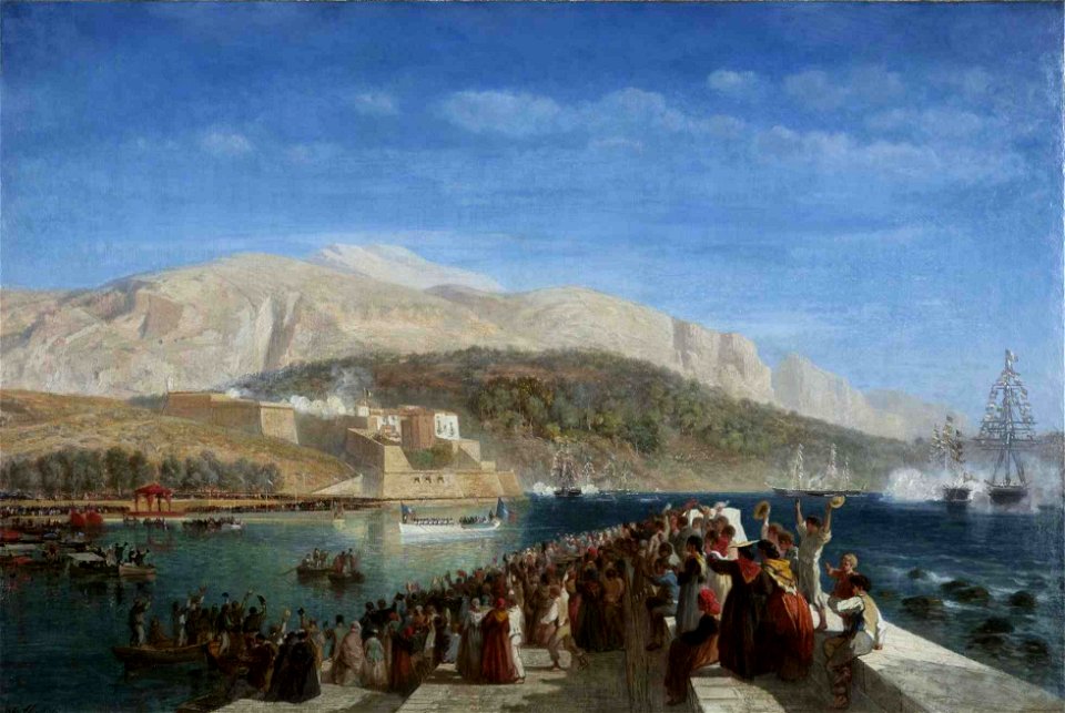 Arrivée de Napoléon III à Villefranche en 1860
