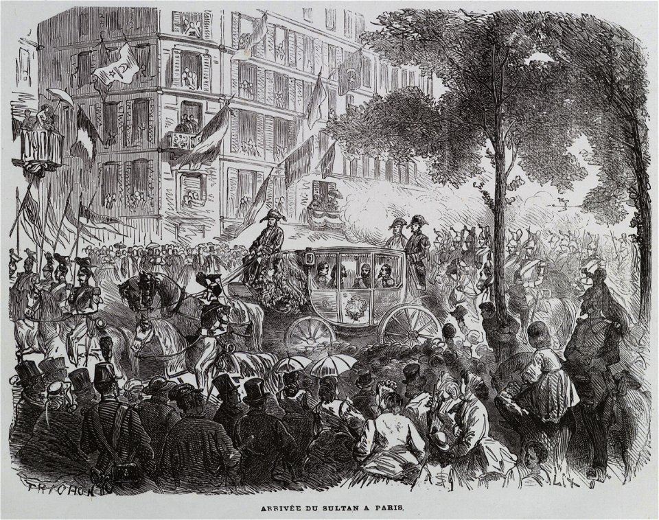 Arrivée du sultan à Paris