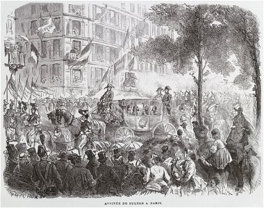 Arrivée du sultan à Paris