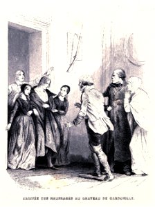 Arrivée des naufragés au chateau de Cardoville