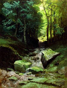 Arseny Meshchersky - Forest Stream. Free illustration for personal and commercial use.