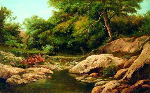 Arseny Meshchersky - Mountain Stream. Free illustration for personal and commercial use.