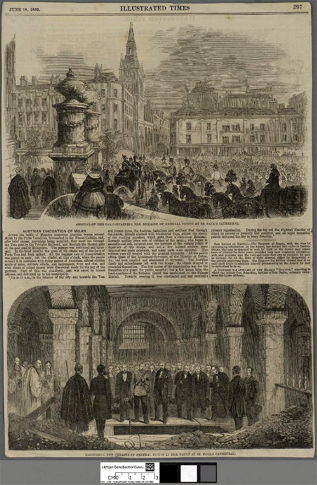 Arrival of the car containing the remains of General Picton at St. Paul's Cathedral (4671800)