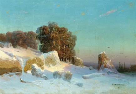 Arseny Meshchersky - Winter Landscape. Free illustration for personal and commercial use.