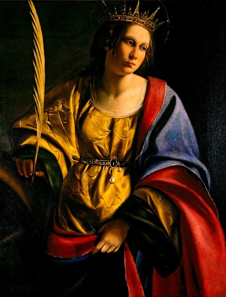 Artemisia Gentileschi - 'Saint Catherine of Alexandria', oil on canvas painting, c. 1620, El Paso Museum of Art