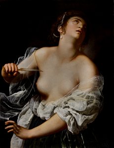 Artemisia Gentileschi - Lucretia - J. Paul Getty Museum. Free illustration for personal and commercial use.