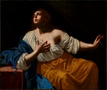 Artemisia Gentileschi - Penitent Magdalene NG.M.00236. Free illustration for personal and commercial use.
