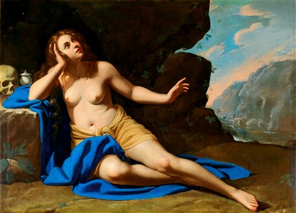 Artemisia Gentileschi - Mary Magdalene in Ecstasy II. Free illustration for personal and commercial use.