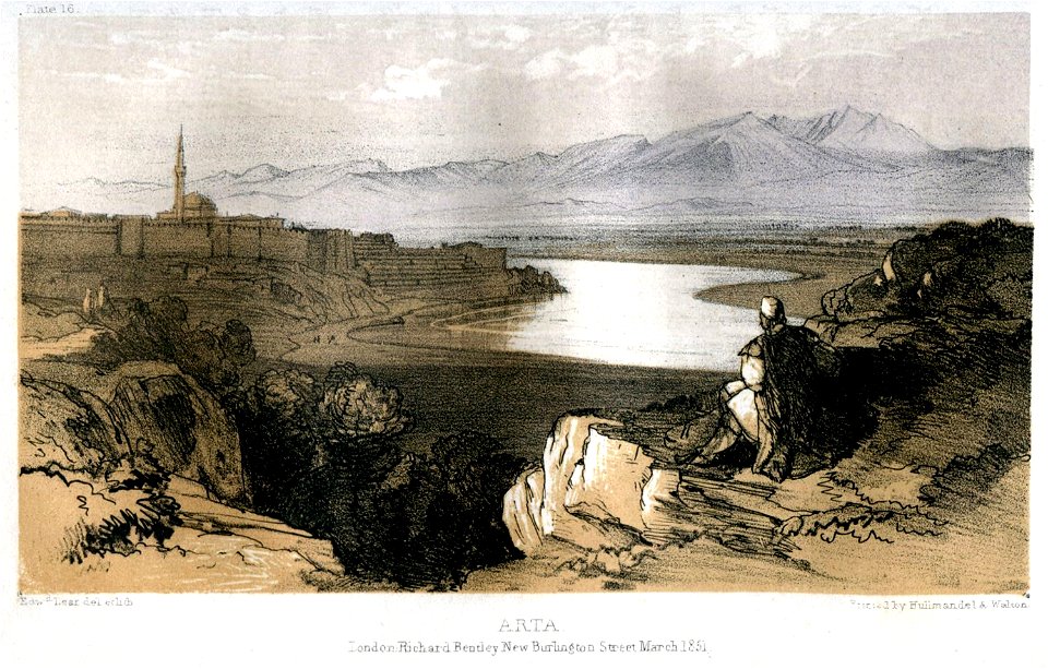 Arta, Greece, Edvard Lear, 1851