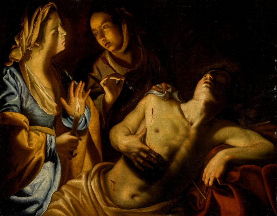 Artemisia Gentileschi - Saint Sebastian tended by Saint Irene 271N10007 B2JNL