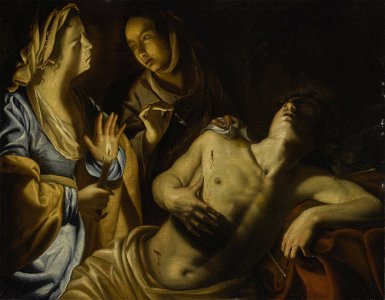 Artemisia Gentileschi - Saint Sebastian tended by Saint Irene 271N10007 B2JNL