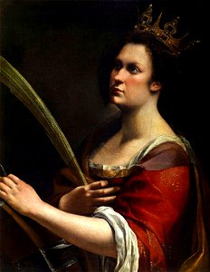 Artemisia Gentileschi - St Catherine of Alexandria - WGA8560. Free illustration for personal and commercial use.