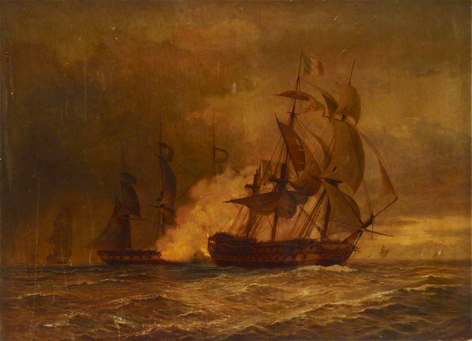 Arthur Ackland Hunt (1841-1914) - The Capture of the 'Guillaume Tell', 30 March 1800 - BHC0520 - Royal Museums Greenwich