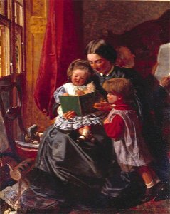 Arthur Boyd Houghton (1836-1875) - Mother and Children Reading - NG4151 - National Gallery