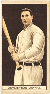 Arthur Devlin, Boston Braves, baseball card portrait LCCN2008677440