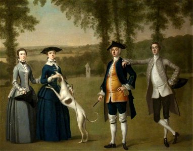 Arthur Devis (1712-1787) (style of) - The Trevelyan Conversation Piece, Sir John Trevelyan (1735–1828), 4th Bt, with His Wife Louisa Simon - 584347 - National Trust