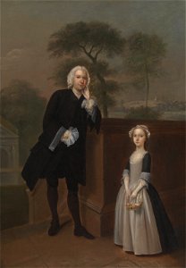 Arthur Devis - An Unknown Man with His Daughter - Google Art Project. Free illustration for personal and commercial use.