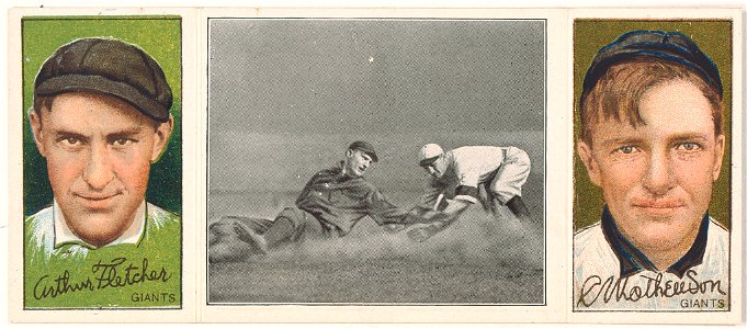 Arthur Fletcher-C. Mathewson, New York Giants, baseball card portrait LCCN2008678449