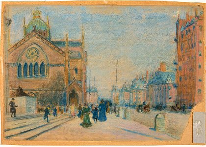 Arthur Clifton Goodwin - Dartmouth Street from Copley Square - 1984.915 - Museum of Fine Arts
