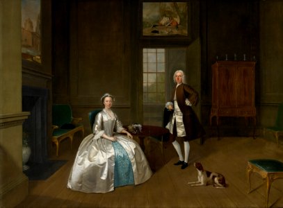 Arthur Devis - Mr and Mrs Atherton - Google Art Project. Free illustration for personal and commercial use.