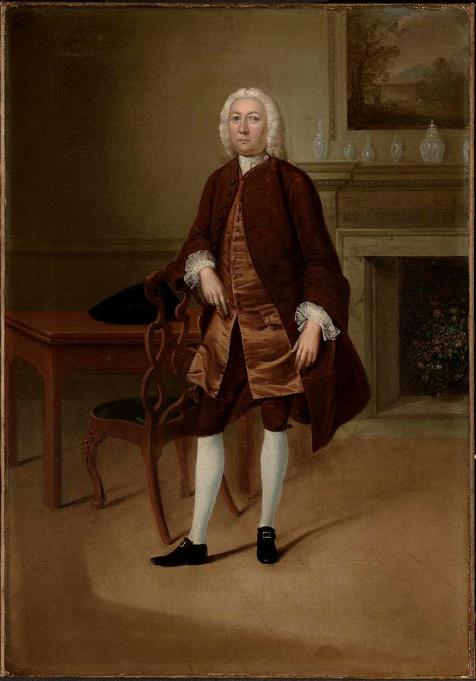 Arthur Devis - Portrait of a Man Standing Beside a Table - 53.2856 - Museum of Fine Arts