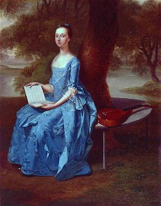 Arthur Devis (1712-1787) - A Lady in Blue - T01884 - Tate