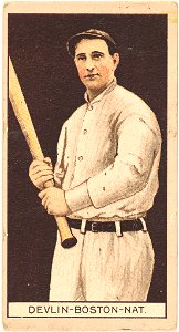 Arthur Devlin, Boston Braves, baseball card portrait LCCN2008677440