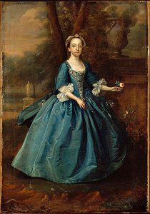 Arthur Devis - Portrait of a Woman Standing in a Garden - 53.2859 - Museum of Fine Arts