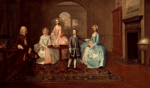 Arthur Devis - John Thomlinson and His Family - 1956.130 - Art Institute of Chicago. Free illustration for personal and commercial use.
