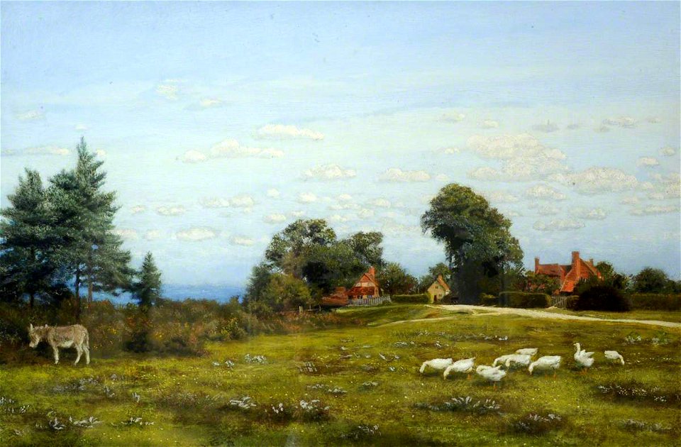 Arthur Hughes (1832-1915) - A Meadow at Burghfield, near Reading - 622754 - National Trust