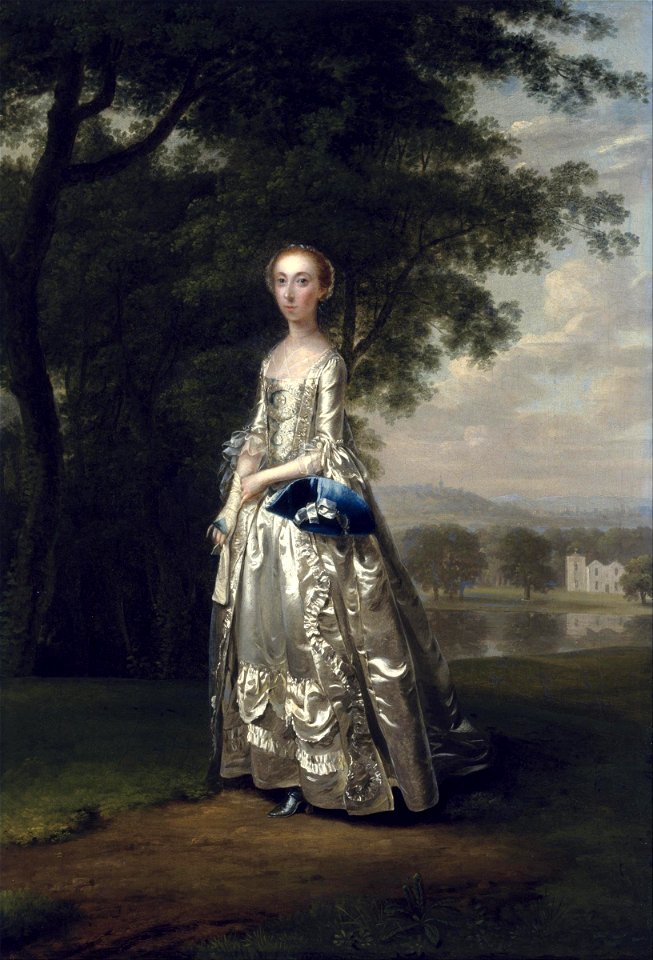 Arthur Devis - Portrait of a Lady in a Landscape - Google Art Project