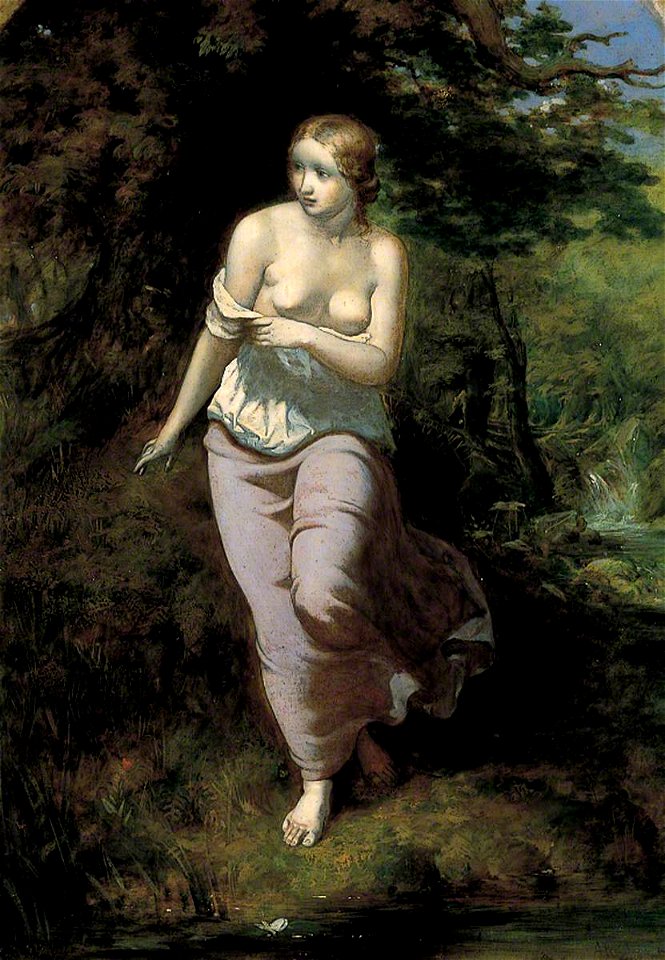 Arthur Hughes (1832-1915) - Musidora Bathing - 1935P39 - Birmingham Museums Trust