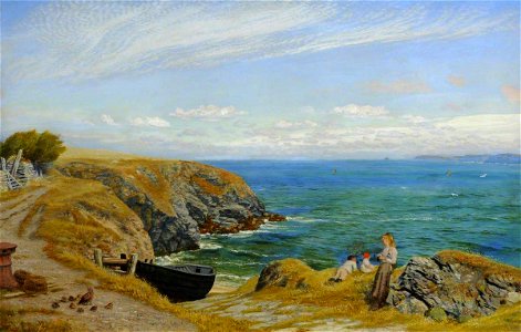 Arthur Hughes (1832-1915) - Above a Cove, North Cornwall - 622753 - National Trust