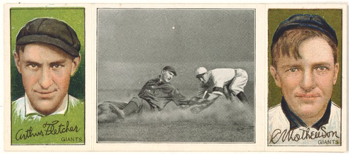 Arthur Fletcher-C. Mathewson, New York Giants, baseball card portrait LCCN2008678449