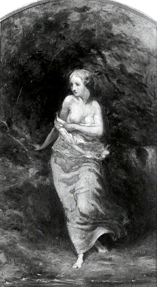 Arthur Hughes (1832-1915) - Study for 'Musidora Bathing' - 1957P29 - Birmingham Museums Trust