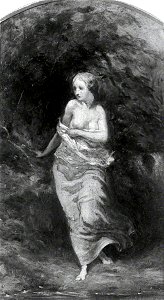 Arthur Hughes (1832-1915) - Study for 'Musidora Bathing' - 1957P29 - Birmingham Museums Trust