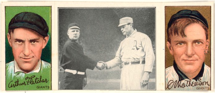 Arthur Fletcher-C. Mathewson, New York Giants, baseball card portrait LCCN2008678532