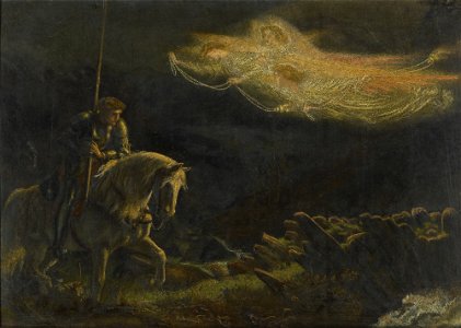 Arthur Hughes - Sir Galahad - The Quest for the Holy Grail (Study)