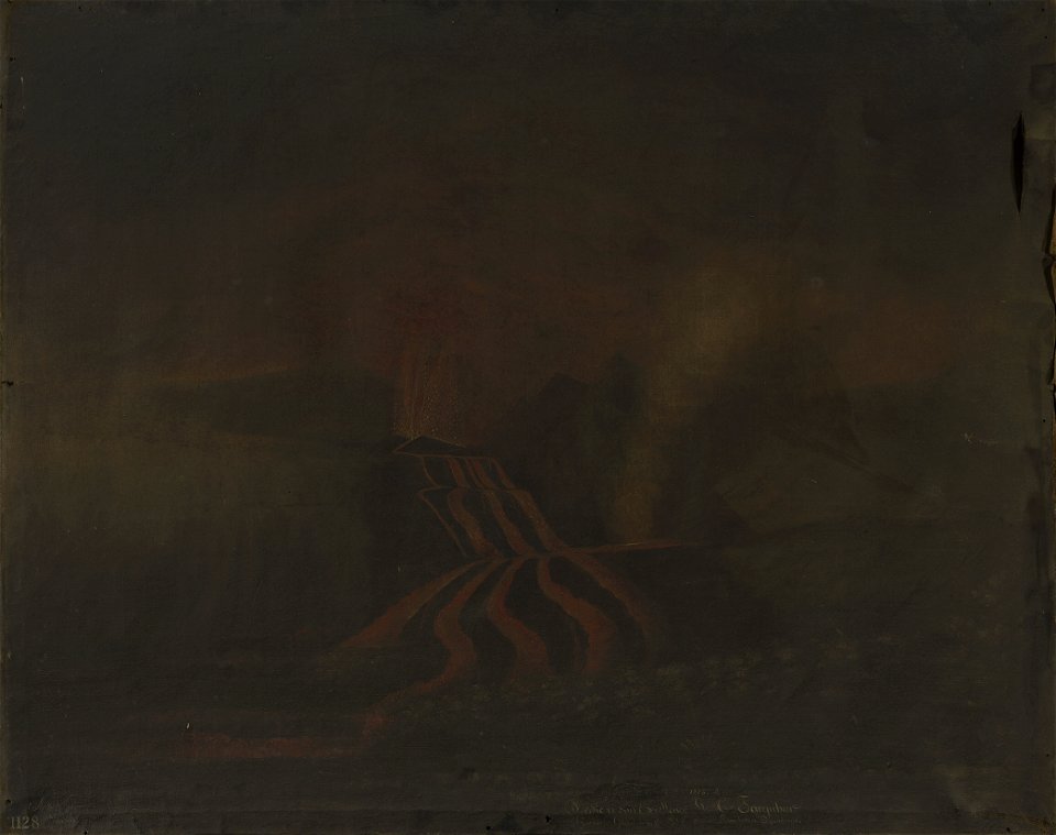 Arthur Grimaud (1784-1869) - Volcanic eruption, Réunion - RCIN 402799 - Royal Collection