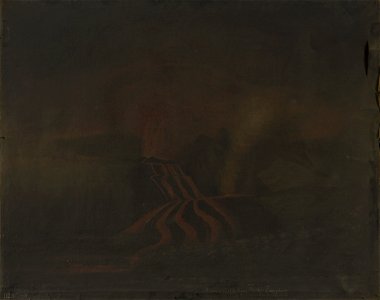 Arthur Grimaud (1784-1869) - Volcanic eruption, Réunion - RCIN 402799 - Royal Collection