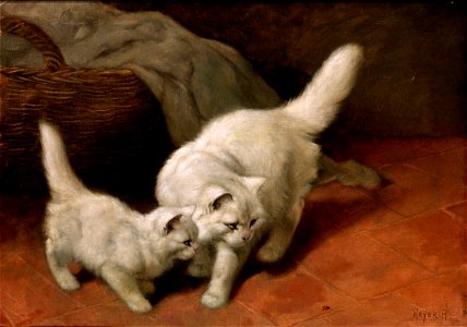 Arthur Heyer Katzen und Marienkäfer