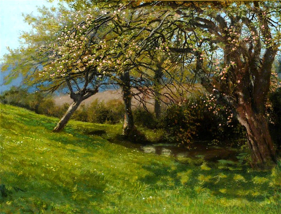 Arthur Hughes (1832-1915) - Burghfield Orchard, near Reading - 622751 - National Trust