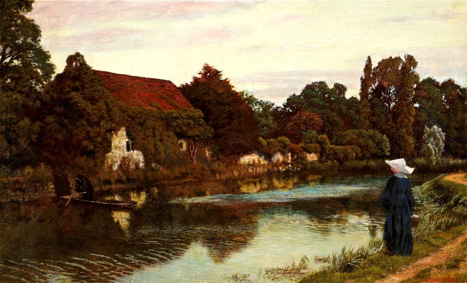 Arthur Hughes - Samostanski čoln