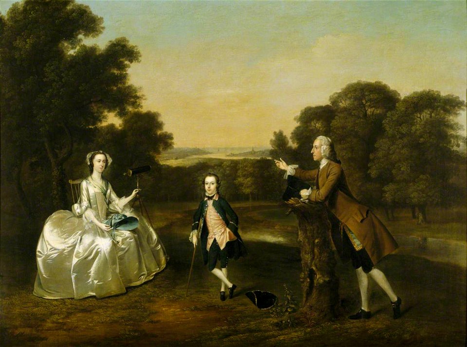 Arthur Devis (1712-1787) - Mr and Mrs Van Harthals and Their Son - 446667 - National Trust