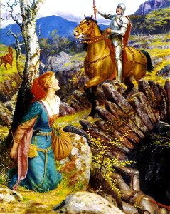 Arthur Hughes - Overthrowing of the Rusty Knight