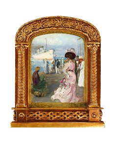 Arthur Verona - Studiu de panou decorativ pentru Serviciul Maritim Roman