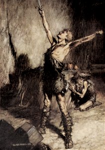 Arthur Rackham Siegfried and Mime
